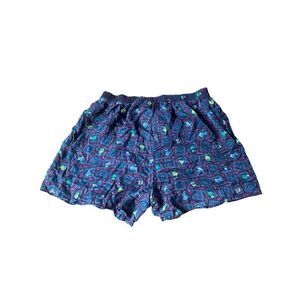 Vintage 90s Looney Tunes 100% Silk Taz Tweety Marvin the Martian Boxer Shorts M